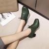 imageSHEMEE Womens Chunky Mid Heels Oxfords Vintage Round Square Toe Block Heeled Brogues Lace Up Work Offic Dress ShoesGreen