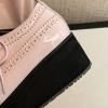 imageSHEMEE Womens Patent Leather Wedge Heel Platform Oxfords Pumps Wingtip Lace Up Round Toe Brogues Sneaker ShoesPink
