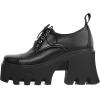 imageSHEMEE Womens Vintage Wingtip Oxfords Pumps Chunky Platform Block High Heel Round Toe Lace Up Gothic Brogue ShoesBlack 1