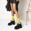 imageSHEMEE Womens Vintage Wingtip Oxfords Pumps Chunky Platform Block High Heel Round Toe Lace Up Gothic Brogue ShoesBlack 1