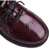 imageSHEMEE Womens Vintage Wingtip Oxfords Pumps Chunky Platform Block High Heel Round Toe Lace Up Gothic Brogue ShoesBurgundy