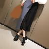 imageSHEMEE Womens Chunky Mid Heels Oxfords Vintage Round Square Toe Block Heeled Brogues Lace Up Work Offic Dress Shoes Size 9Black