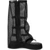 imageSHEMEE Black Mesh Knee High Boots for Women Cool Wedge Platform Gladiator Roman Sandals Low Mid Heels Thong Fishnet Zipper Tall Boot Summer Lightweight Dressy ShoesBlack