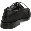 imageSHEMEE Womens Mesh Oxford Flats Lace Up Ballet Flat Pointy Toe Fishnet Ballerina Flats Chunky Low Heels Derby Shoes Trendy Casual Daily Dress ShoeBlack