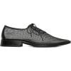 imageSHEMEE Womens Mesh Oxford Flats Lace Up Ballet Flat Pointy Toe Fishnet Ballerina Flats Chunky Low Heels Derby Shoes Trendy Casual Daily Dress ShoeBlack