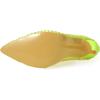 imageSHEMEE Womens Mesh High Heels Stiletto Fishnet Ankle Boots Summer Heeled Sandals Pointed Toe Cutout Bling Rhinestones Sock Booties Party Club Dress ShoesLemon Green