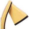 imageSHEMEE Womens Square Toe Chunky Heeled Mules Sandals Shoes Opentoe Slip On High Heel Slides SlippersYellow