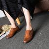 imageSHEMEE Womens Classic Oxfords Lace Up Leather Formal Business Casual Shoes Flats Low Heels Vintage Wingtip Perforated Brogues Slip Resistant Work Office Dress ShoeBrown