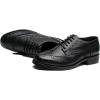 imageSHEMEE Womens Classic Oxfords Lace Up Leather Formal Business Casual Shoes Flats Low Heels Vintage Wingtip Perforated Brogues Slip Resistant Work Office Dress ShoeBlack