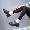 imageSHEMEE Womens Classic Oxfords Lace Up Leather Formal Business Casual Shoes Flats Low Heels Vintage Wingtip Perforated Brogues Slip Resistant Work Office Dress ShoeBlack