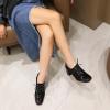 imageSHEMEE Womens Chunky Block Heels Oxfords Pumps Two Tone Retro Brogues Square Toe Patchwork Lace Up Saddles ShoesBlack