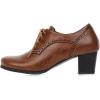 imageSHEMEE Womens Chunky Lace Up Vintage Oxfords Dress Pumps Round Toe Block Mid Heels Retro Brogues ShoesBrown