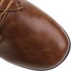 imageSHEMEE Womens Chunky Lace Up Vintage Oxfords Dress Pumps Round Toe Block Mid Heels Retro Brogues ShoesBrown
