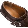 imageSHEMEE Womens Monk Strap Oxfords Loafers Shoes Chunky Heels Almond Square Toe Vintage Wingtip Brogues British Buckled Business Dress PumpsBrown