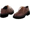 imageSHEMEE Womens Platform Lace Up Wingtip Oxfords Pumps Flat Low Heels Vintage Round Toe Brogues Dress ShoesBrown