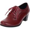 imageSHEMEE Womens Chunky Lace Up Vintage Oxfords Dress Pumps Round Toe Block Mid Heels Retro Brogues ShoesBurgundy