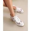 imageSHEMEE Womens Lace Mesh Stacked Chunky Heel Wingtip Oxfords Round Toe Block Heels LaceUp Pumps Work Office Dress ShoesWhite M02