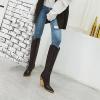 imageSHEMEE Stacked Chunky Heels Cowboy Boots for Women Pointed Toe Western Cowgirl High Heel BootsBlack
