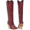 imageSHEMEE Stacked Chunky Heels Cowboy Boots for Women Pointed Toe Western Cowgirl High Heel BootsBurgundy
