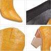 imageSHEMEE Stacked Chunky Heels Cowboy Boots for Women Pointed Toe Western Cowgirl High Heel BootsYellow