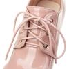 imageSHEMEE Womens Lace Up Patent Leather Chunky Platform Pumps Round Toe Block High Heels Dress ShoesPink