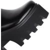 imageSHEMEE Womens Patent Leather Chelsea Boots Gothic Chunky Heel Platform High Heel Ankle BootiesBlack