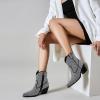 imageSHEMEE Womens Sparkly Rhinestone Cowboy Boots Chunky Block Heels Ankle Booties Shine Glitter Western Cowgirl Boot Wedding Bride Party Short BootsBlack