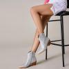 imageSHEMEE Womens Sparkly Rhinestone Cowboy Boots Chunky Block Heels Ankle Booties Shine Glitter Western Cowgirl Boot Wedding Bride Party Short BootsSilver