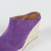 imageSHEMEE Womens Espadrille Mules Platform Wedges Closed Pointy Toe Mule Pumps Faux Suede Espadrilles Wedge Mules Slides Comfort High Heels Platform ShoesPurple