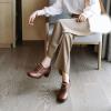 image:imageSHEMEE Womens Chunky Mid Heels Oxfords Vintage Round Square Toe Block Heeled Brogues Lace Up Work Office Daily Dress ShoesBrown