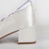 image:imageSHEMEE Satin Ballerina Heels for Women Chunky Block Heel Ribbon Pumps Square Toe Ballet Heels Lace Up Lolita Cosplay Court Fairy Shoes Unique Y2K Gothic Bow Heel Dressy ShoeBeigeWhite