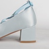 image:imageSHEMEE Satin Ballerina Heels for Women Chunky Block Heel Ribbon Pumps Square Toe Ballet Heels Lace Up Lolita Cosplay Court Fairy Shoes Unique Y2K Gothic Bow Heel Dressy ShoeBlue