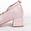 image:imageSHEMEE Satin Ballerina Heels for Women Chunky Block Heel Ribbon Pumps Square Toe Ballet Heels Lace Up Lolita Cosplay Court Fairy Shoes Unique Y2K Gothic Bow Heel Dressy ShoePink