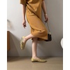 image:imageSHEMEE Womens Mesh Mary Jane Flats Square Closed Toe Jelly Ballet Flats Cutout Jellies Sandals Hollow Buckle Strap Ballerina Shoe Summer Breathable Party Dress Pumps ShoesSand Beige