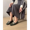 image:imageSHEMEE Womens Mesh Mary Jane Flats Square Closed Toe Jelly Ballet Flats Cutout Jellies Sandals Hollow Buckle Strap Ballerina Shoe Summer Breathable Party Dress Pumps ShoesJade Green