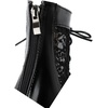 image:imageSHEMEE Womens Lace Heels Stiletto Ankle Boots Mesh Peep Toe Heeled Sandals  Dance ShoesLace Up HeelsBack Zipper Short BootiesFishnet Round Open Toe Hooker HeelsWedding Boots Stripper Heels BridalBlack
